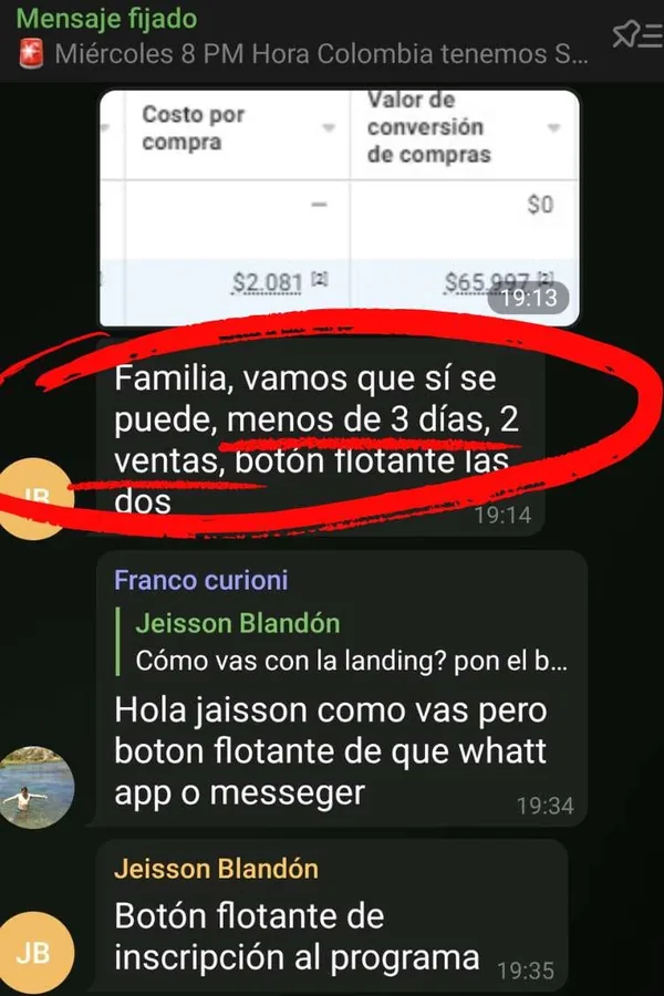 Alumno reportando 2 ventas en menos de 3 días